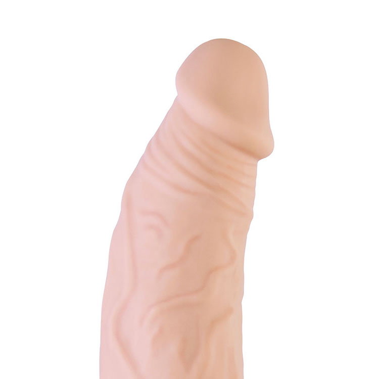 Adam & Eve Adam's XL Vibro-Sleeve, a textured silicone penis sleeve with vibrating tip and base strap